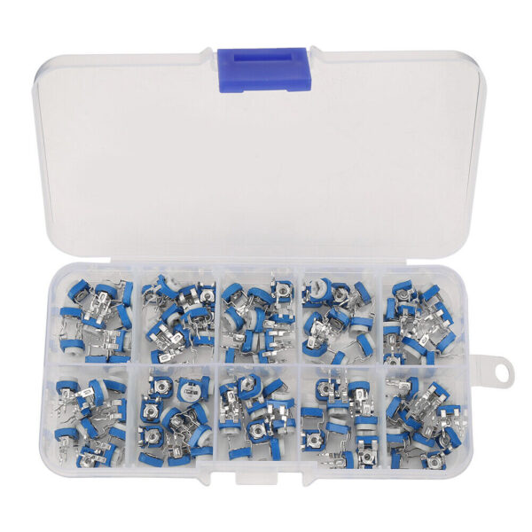 100pcs RM065 Blue and White Adjustable Resistor Kit