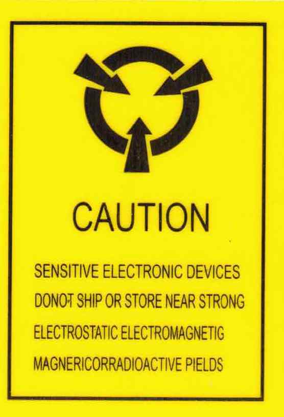 3.5x2.4cm Anti-static Warning Stickers