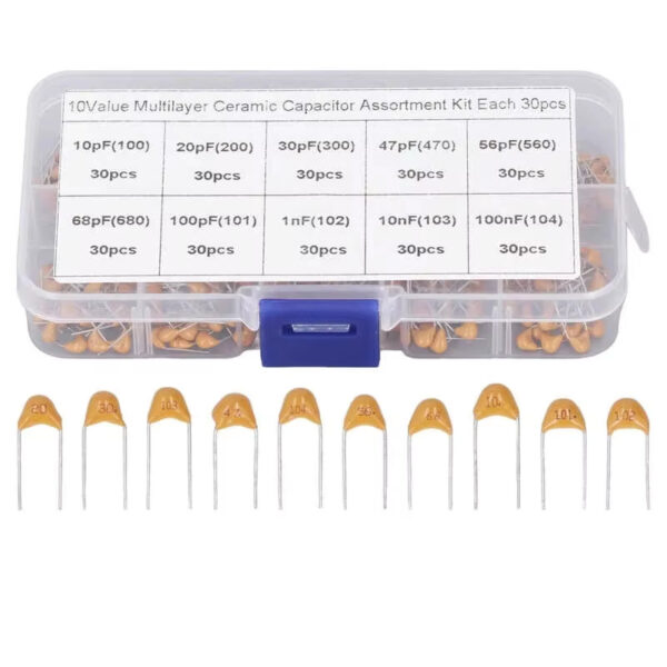 300pcs 10 Values Monolithic Capacitor Kit
