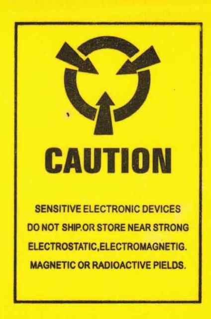 4x2.8cm Anti-static Warning Stickers
