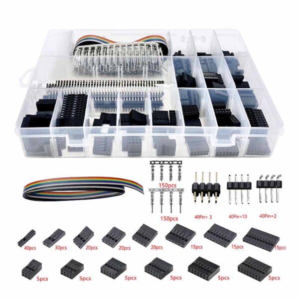 520pcs 2.54MM 1/2/3/4/5/6/7/8P DuPont Connector Kit