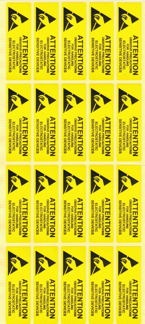 5x1.6cm Anti-static Warning Stickers