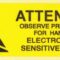 5x1.6cm Anti-static Warning Stickers
