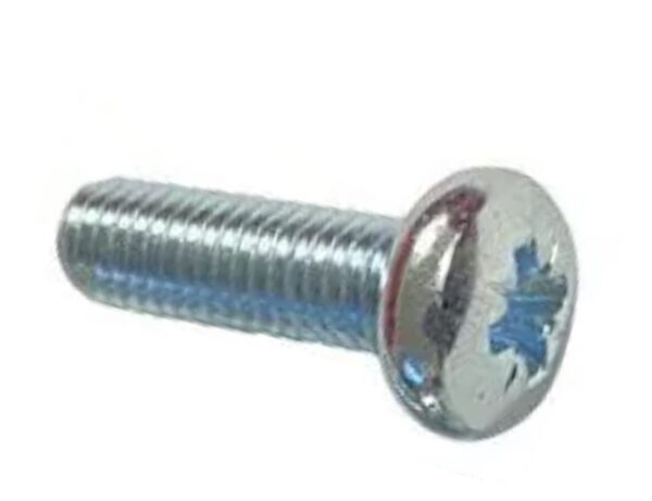 6mm x M5 Round Phillips Head Steel Screws 25 Pack