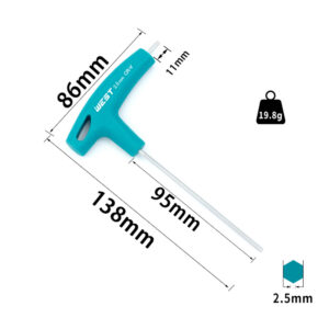 2.5mm Allen Key Hexagonal Wrench T-type with Grip