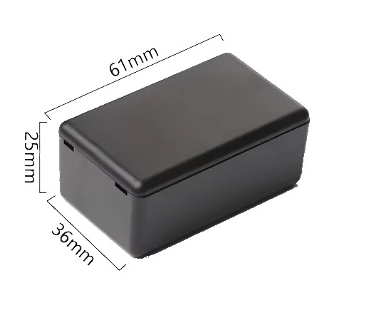 61x36x25mm Dustproof IP62 Black ABS Plastic Project Box