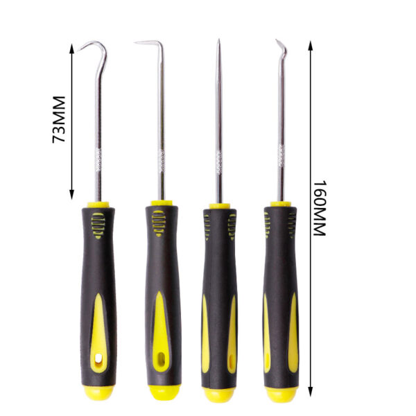 4 Pcs Car Oil Seal O-ring Seal Stainless Steel Precision Pick and Hook Tool Set