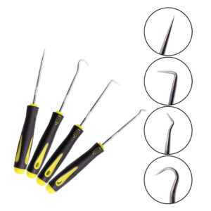 4 Pcs Car Oil Seal O-ring Seal Stainless Steel Precision Pick and Hook Tool Set