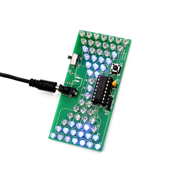 Hourglass Shaped LED Flashing Light DIY Kit