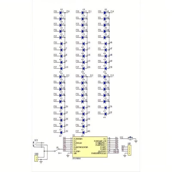 Hourglass Shaped LED Flashing Light DIY Kit