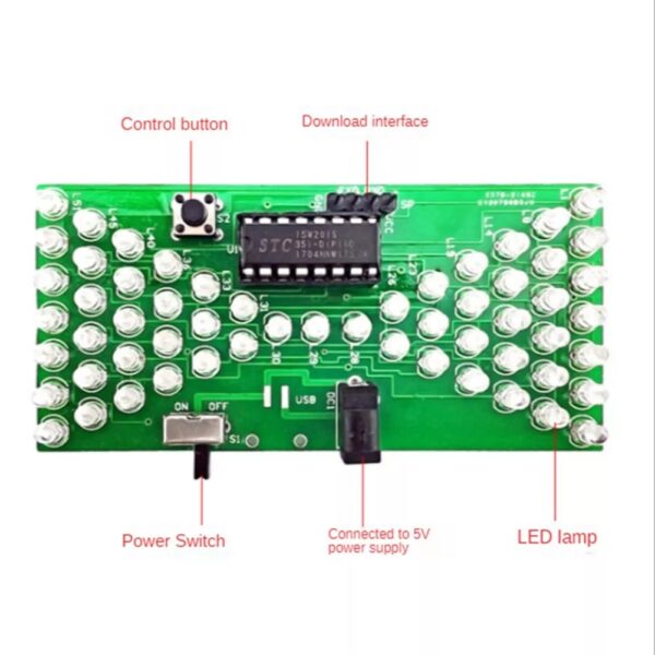 Hourglass Shaped LED Flashing Light DIY Kit