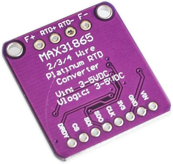 MAX31865 PT100-PT1000 RTD Platinum Resistance Temperature Detector Module