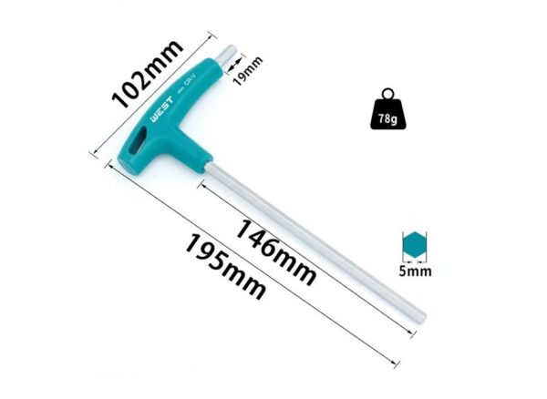 T-type Allen Key 146mm 5mm