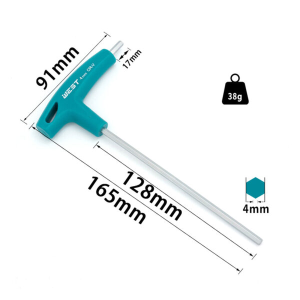 Allen Key Hexagonal Wrench T-type with Grip