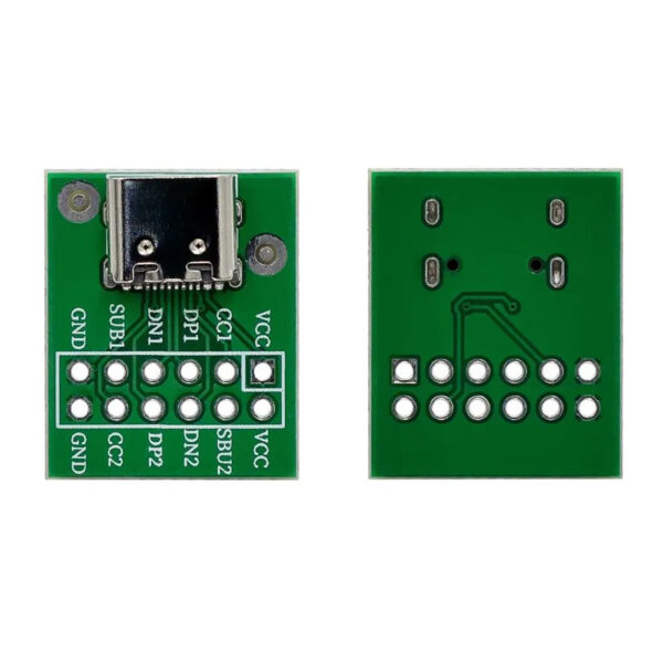 USB-Type-C to DIP 12 Pin Adapter Breakout-Board