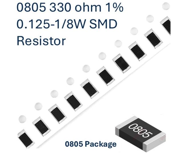 330R ohm 1% 1/8 watt 0805 Resistor SMD 100Pcs