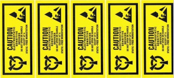 11.5 x 5cm Anti-static Warning Stickers