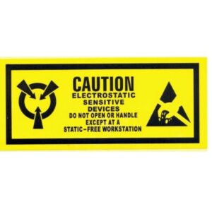 11.5 x 5cm Anti-static Warning Stickers
