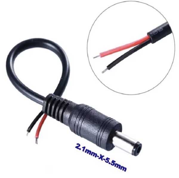 1500mm 5.5 x 2.1mm DC Female Jack Plug with Pigtails