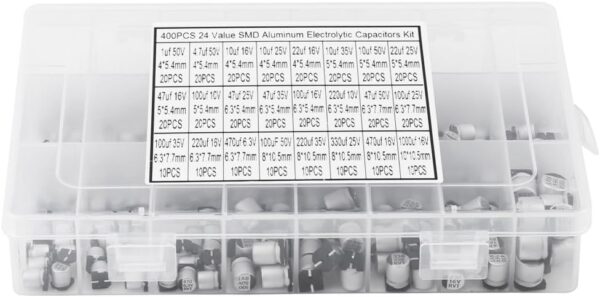 400pcs 24 Values SMD Electrolytic Capacitors Kit