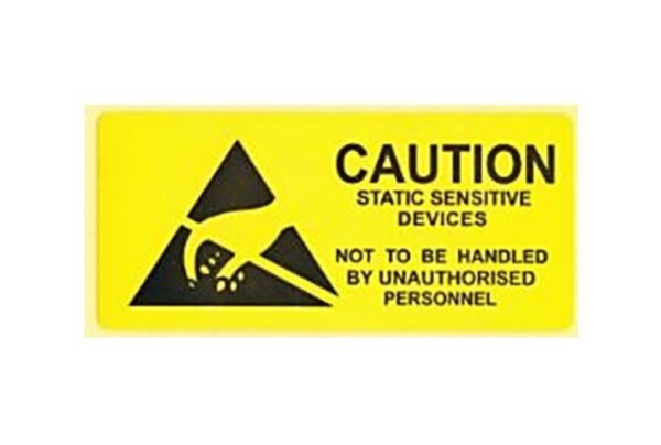 5.4 x 2.5cm Anti-static Warning Stickers