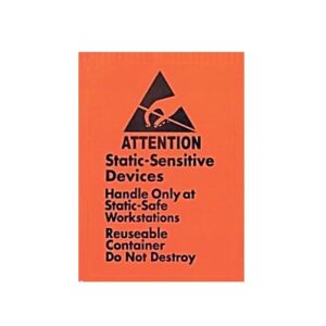 6.3 x 4.5cm Orange Anti-static Warning Stickers