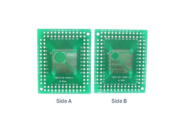 QFP/TQFP/LQFP/FQFP 32-100 to dip Adapter PCB