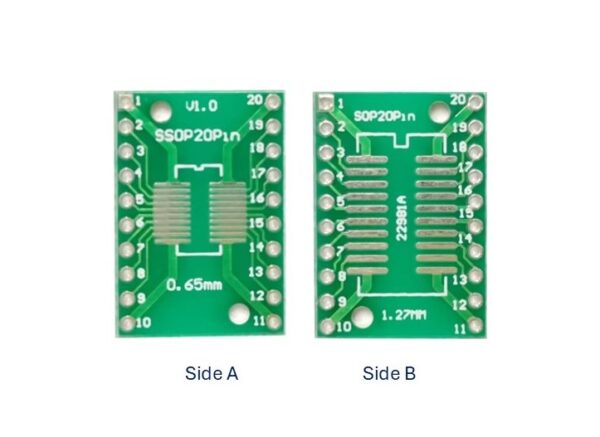 SOP20 SSOP20 TSSOP20 to DIP20 1.27/0.65mm Adapter PCB