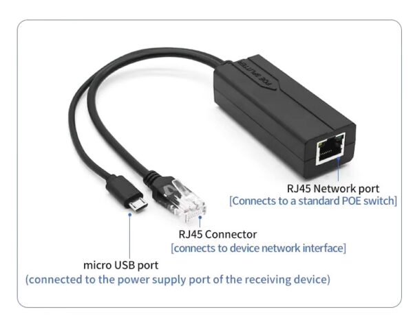 USB Micro PoE Splitter PD07S