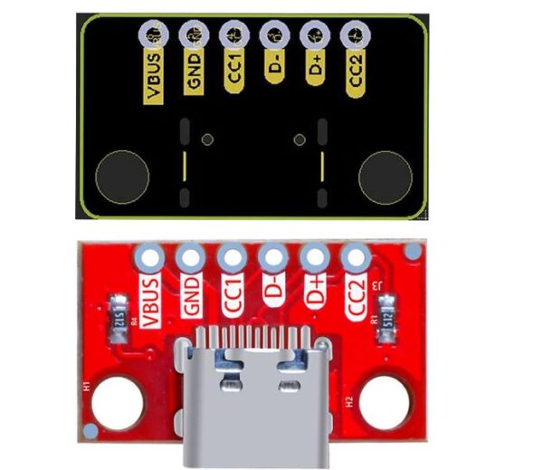 USB-Type-C to DIP 6 Pin Adapter Breakout-Board