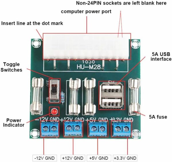 HU-M28 Desktop Computer Chassis Power Supply