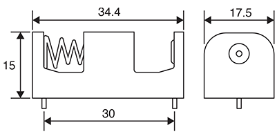 Single 23AN Type PCB Battery Holder