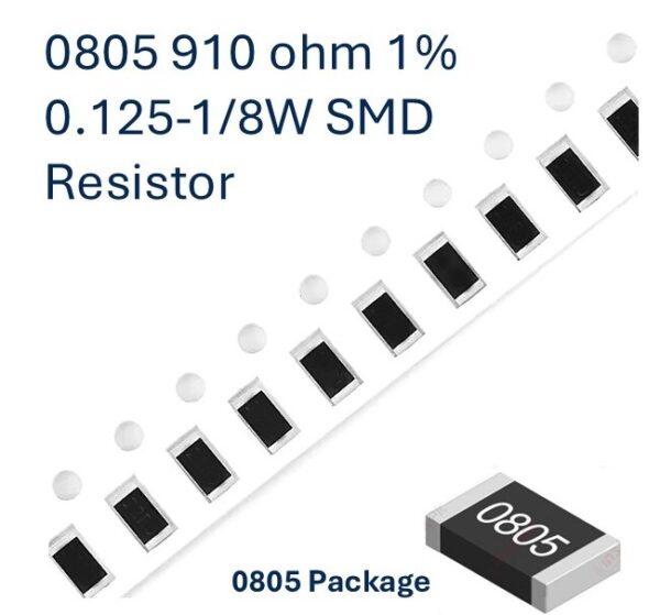 910R ohm 1% 0805 Resistor SMD 100Pcs