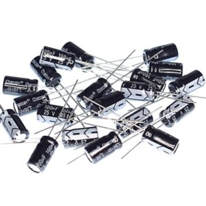 100uF 25V 20% 6x12mm Radial Electrolytic Capacitors