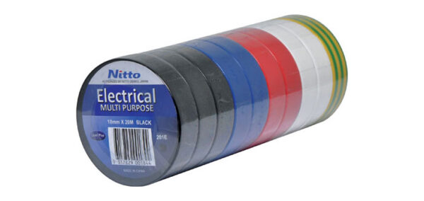 Nitto 201E 10 PK Insulation Tape Rainbow 20m X 18mm