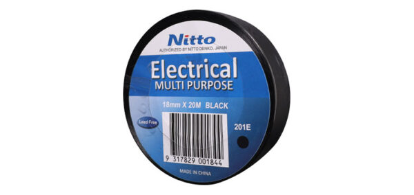 Nitto 201E PVC Insulation Tape Black 20m X 18mm