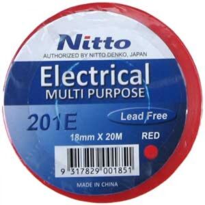 Nitto 201e PVC Insulation Tape Red 20m X 18mm