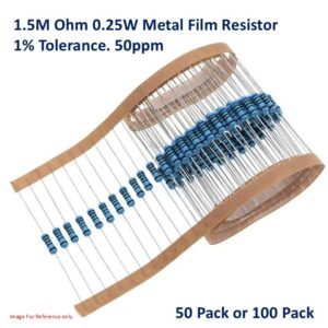 1.5M Ohm 0.25W Metal Film Resistor