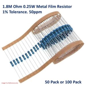 1.8M Ohm 0.25W 1% Metal Film Resistor
