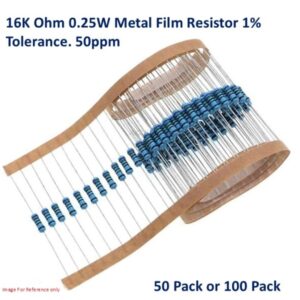 16K Ohm 0.25W 1% Metal Film Resistor