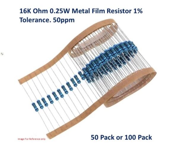 16K Ohm 0.25W 1% Metal Film Resistor