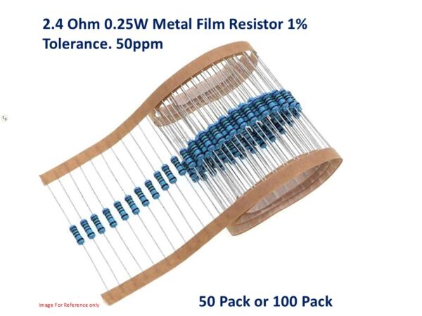 2.4 Ohm 0.25W 1% Metal Film Resistor