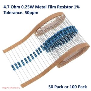 4.7 Ohm 0.25W Metal Film Resistor 1%