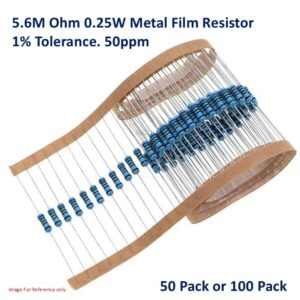 5.6M Ohm 0.25W Metal Film Resistor