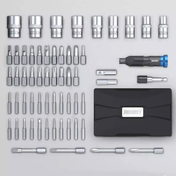 Jakemy JM-6125 60 Piece Driver And Socket Set