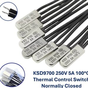 KSD9700 250V 5A 100°C Thermal Control Switch NC