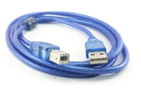 USB 2.0 1.5mt Hi-Speed Blue Cable Ferrite Cores
