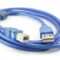 USB 2.0 1.5mt Hi-Speed Blue Cable Ferrite Cores