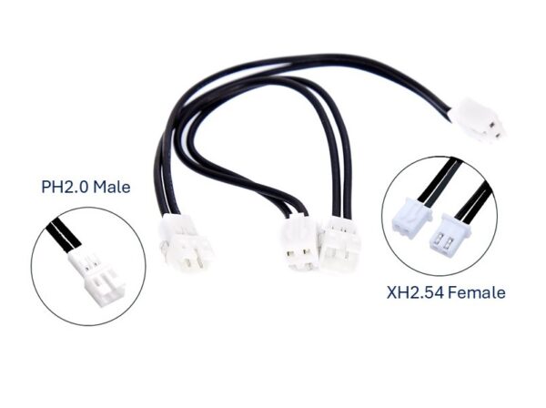 JST PH2.0 to JST XH2.54 2-Pin Male -Female change cable