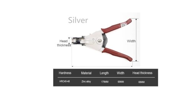 YTH Automatic Wire Stripping Pliers Silver